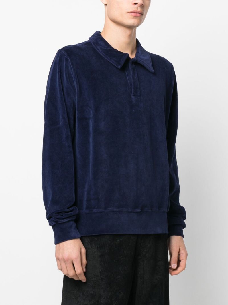 Blue Long Sleeve Polo Shirt
