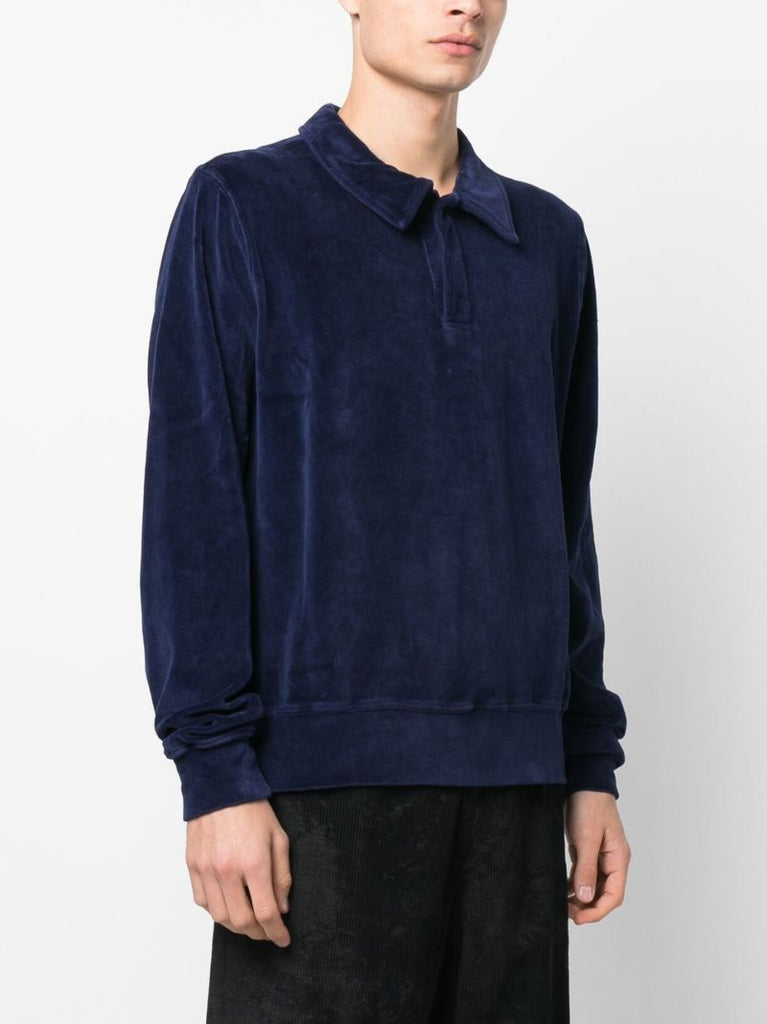 Blue Long Sleeve Polo Shirt