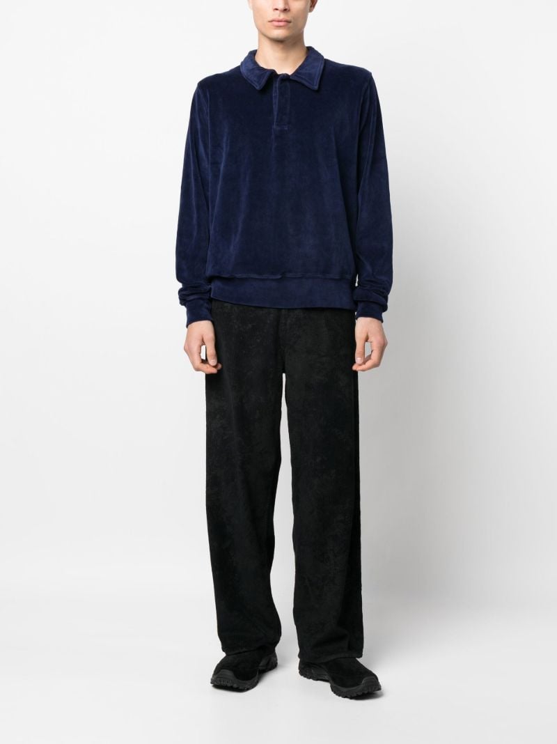 Blue Long Sleeve Polo Shirt
