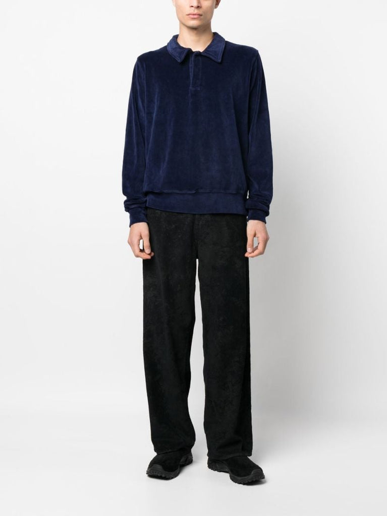 Blue Long Sleeve Polo Shirt