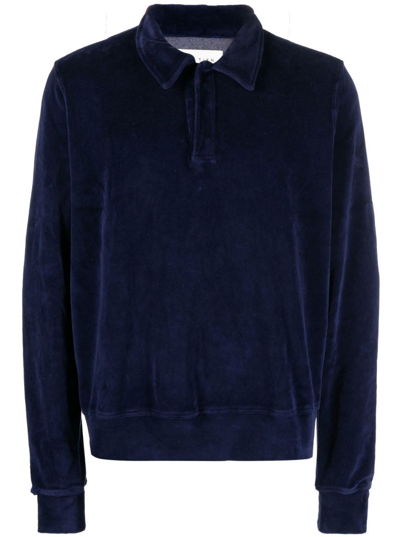 Blue Long Sleeve Polo Shirt