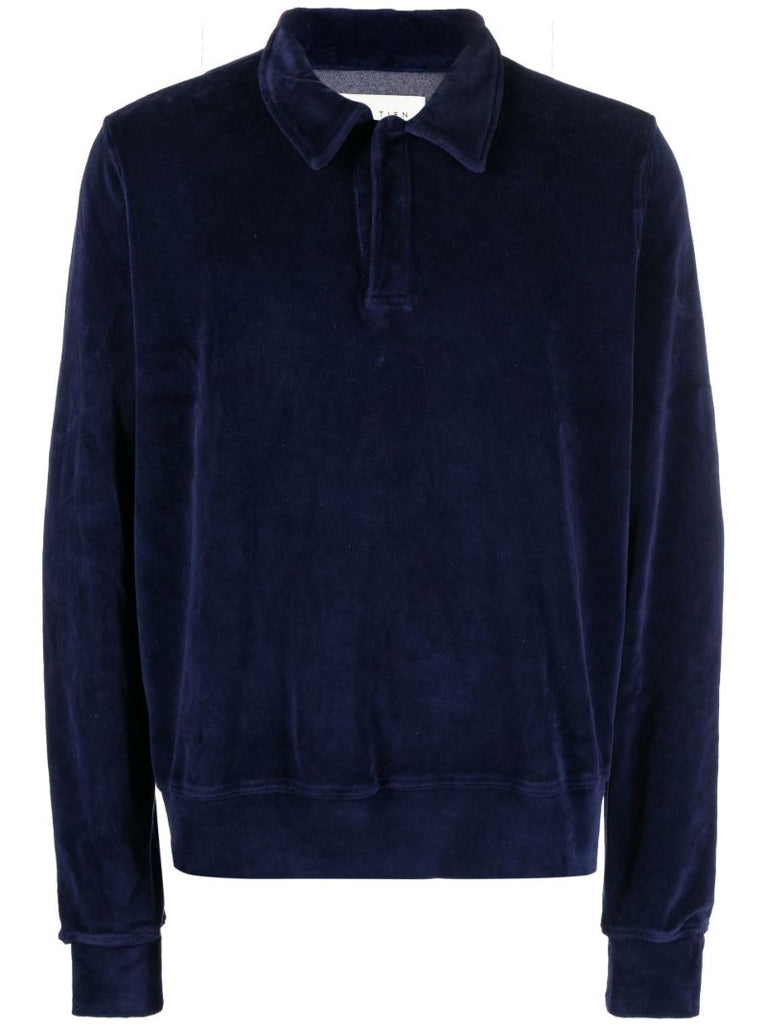 Blue Long Sleeve Polo Shirt