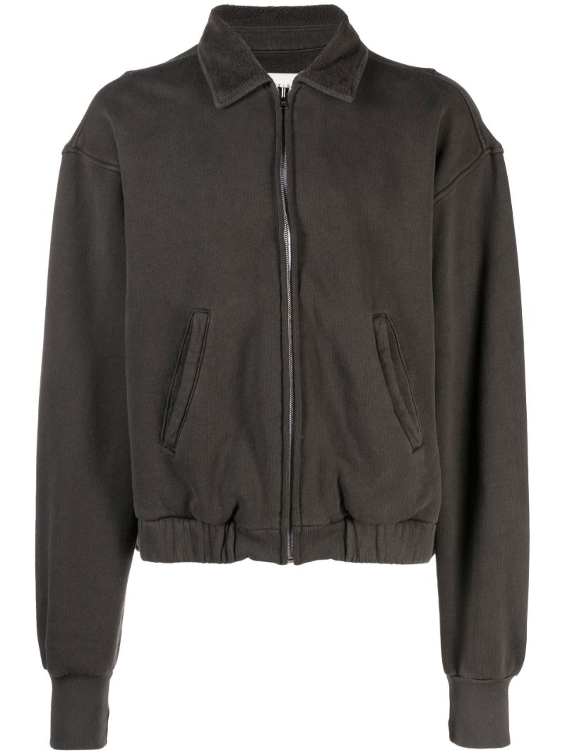 Black Zipped Cotton Jacket