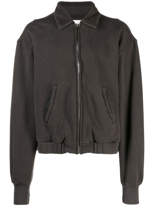 Black Zipped Cotton Jacket