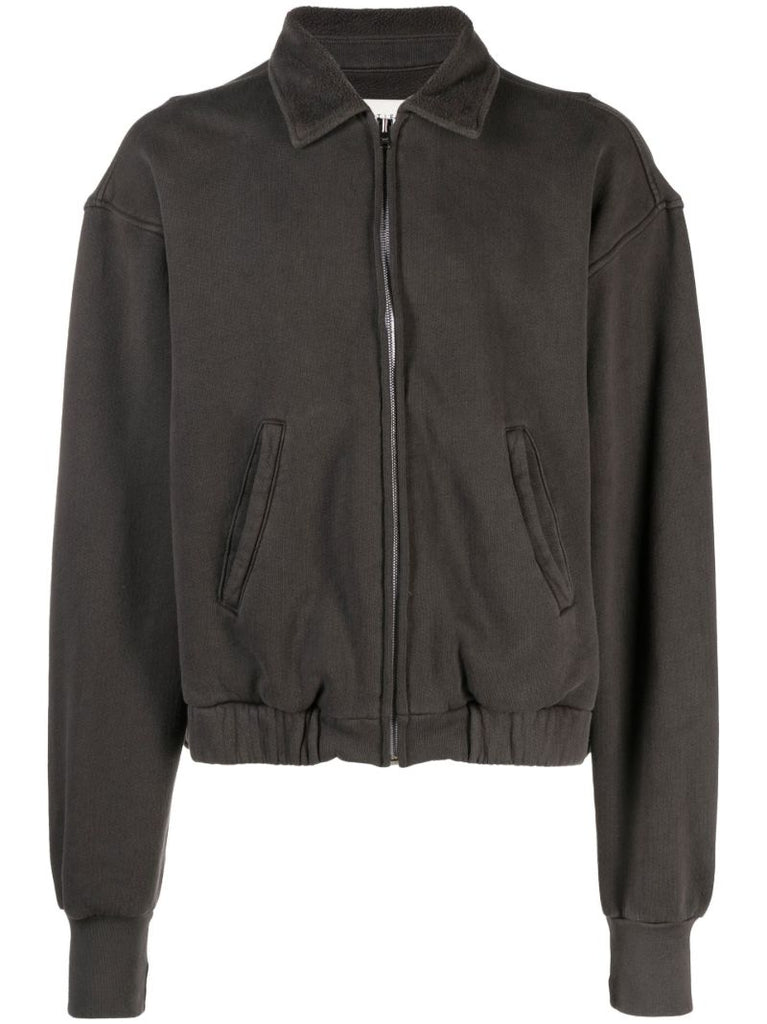 Black Zipped Cotton Jacket