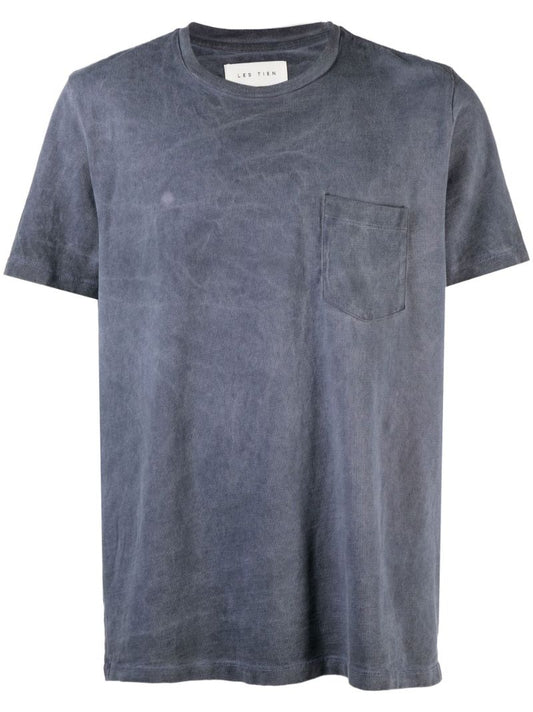Blue Classic Pocket Cotton T-shirt