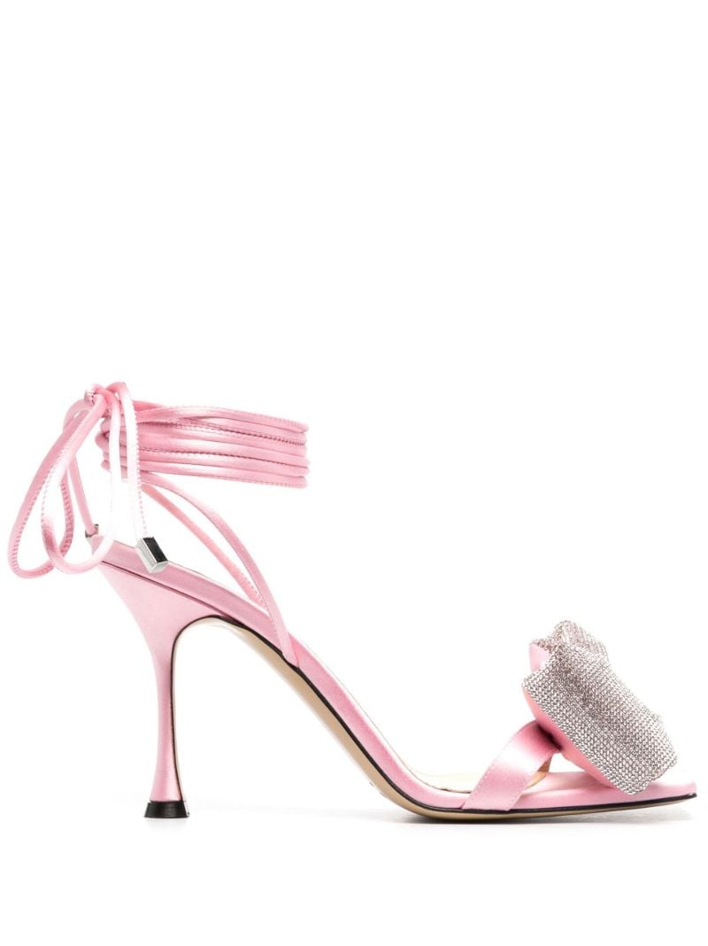 Pink Nicole 95 Puffed Bow Sandals