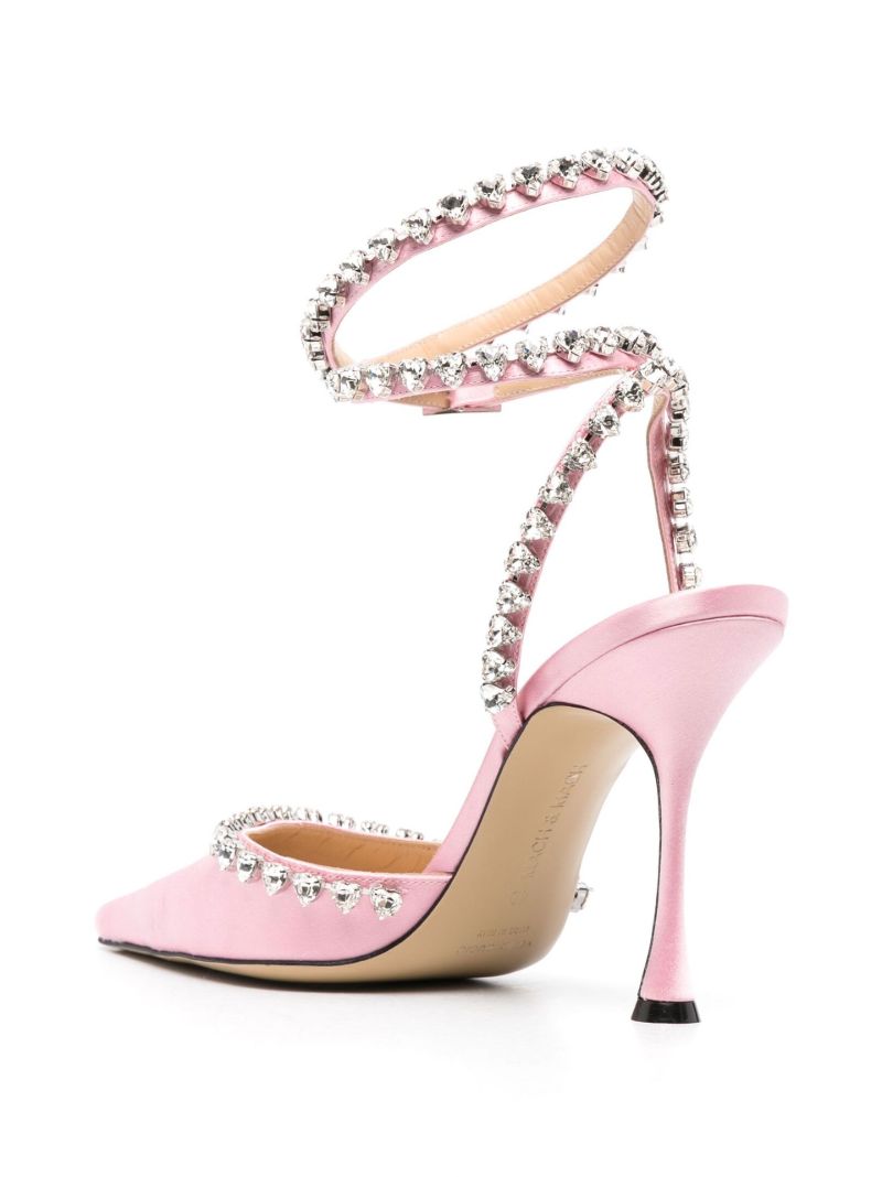 Pink Audrey 100mm Satin Pumps