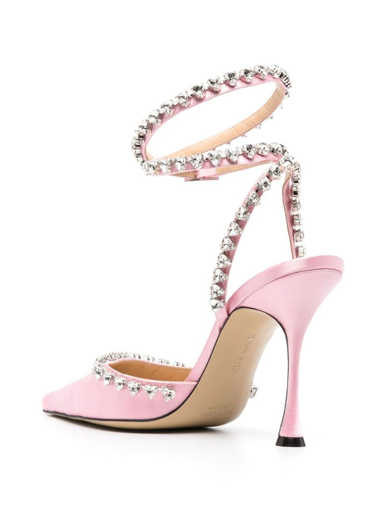 Pink Audrey 100mm Satin Pumps
