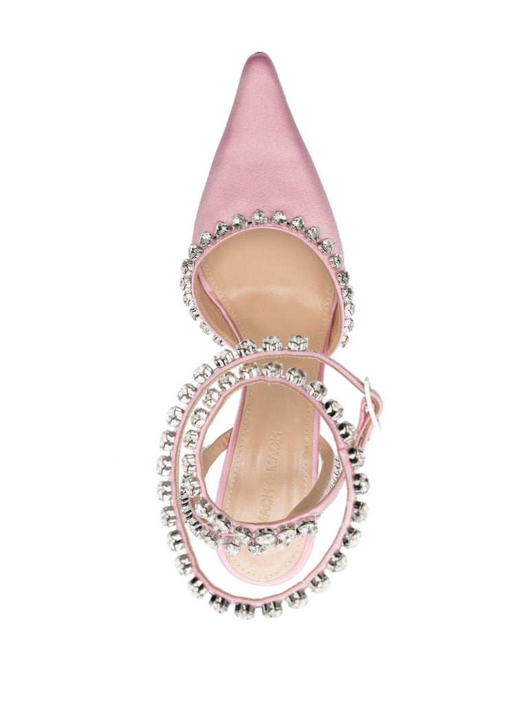 Pink Audrey 100mm Satin Pumps