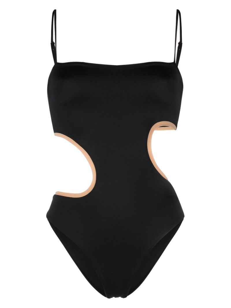 Black Cut-out Detailed Swimsuit