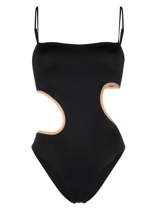 Black Cut-out Detailed Swimsuit