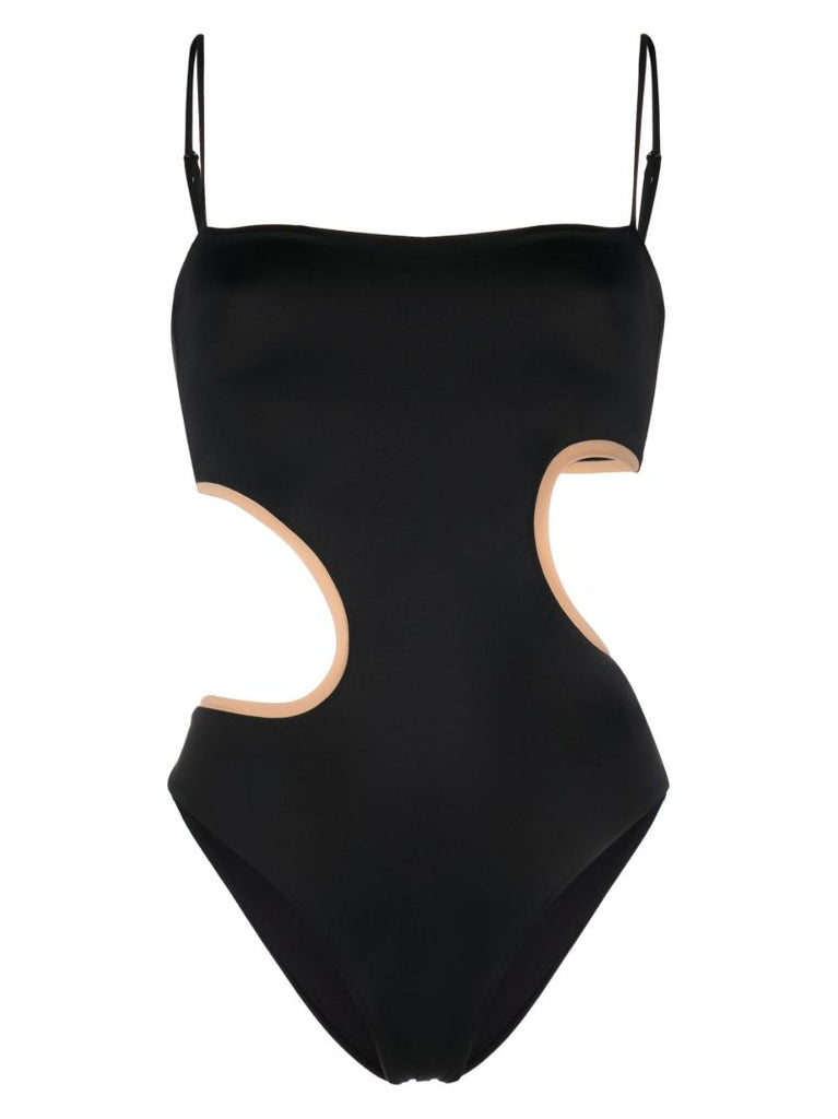 Black Cut-out Detailed Swimsuit