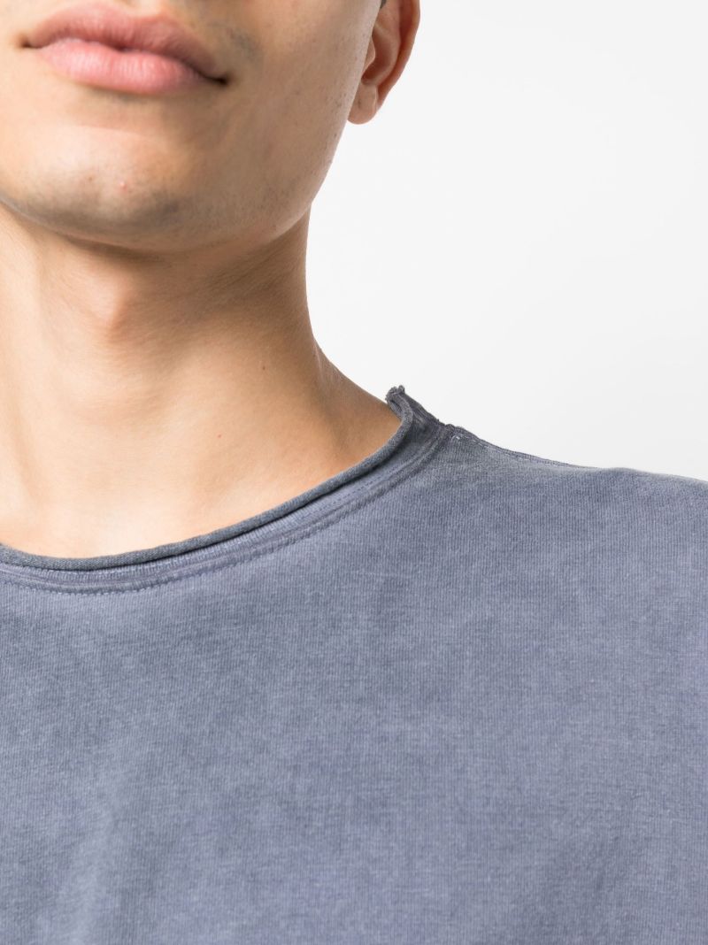 Blue Crew Neck Cotton Sweatshirt