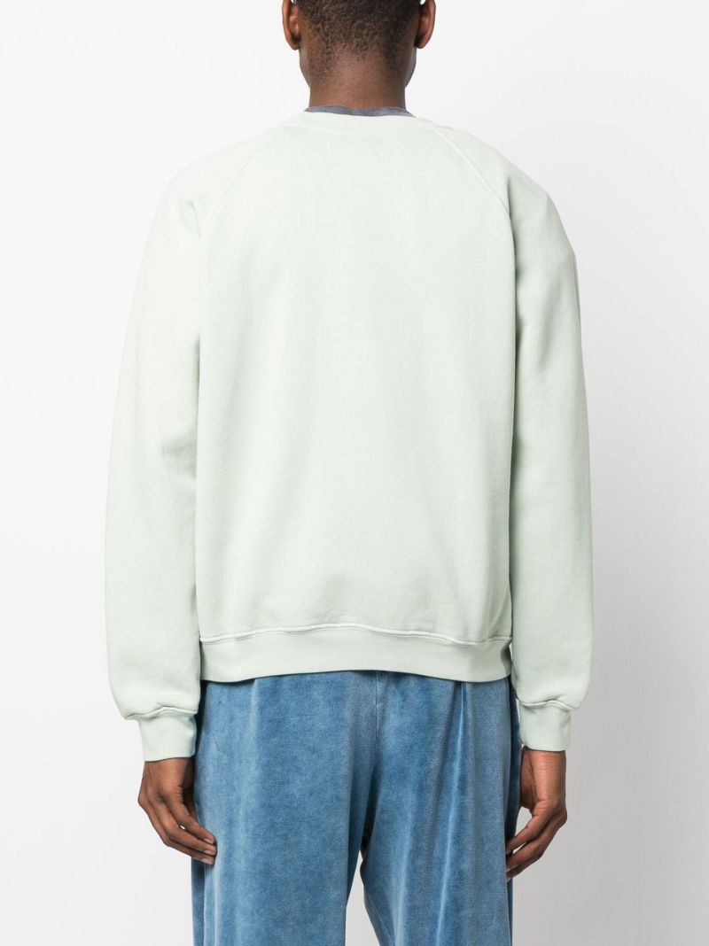 Green Crew Neck Cotton Sweatshirt