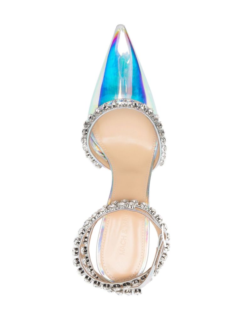 Silver-tone Audrey 100 Leather Pumps