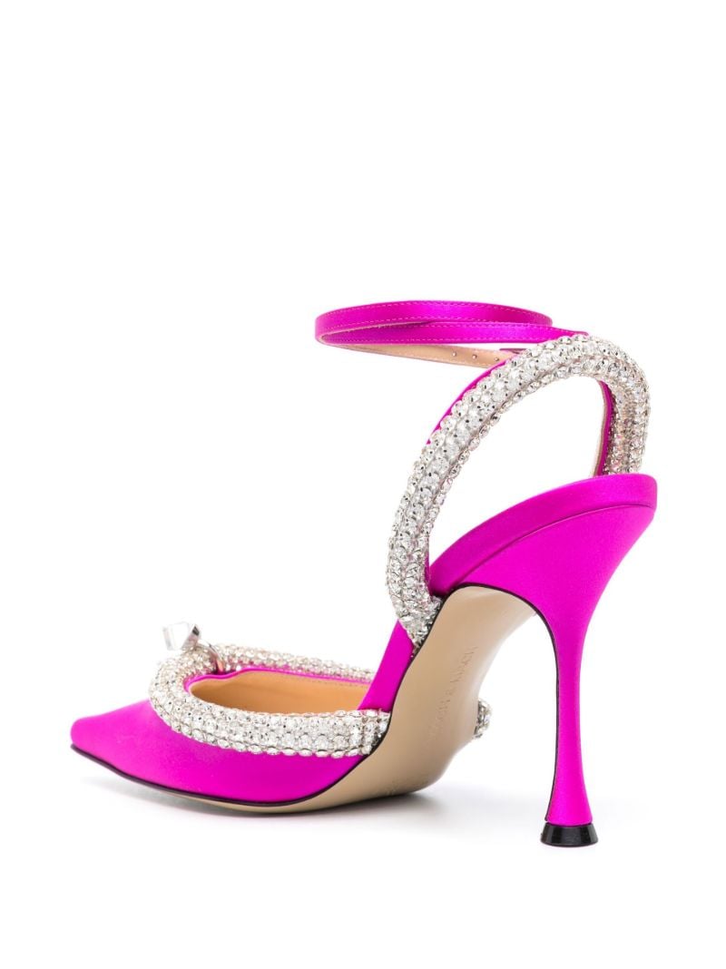 Pink Georgia 100 Crystal Satin Pumps