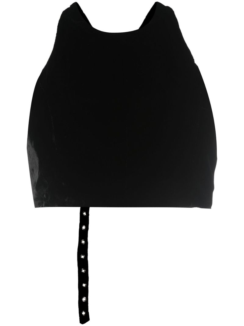 Black Bon Jacques Velvet Crop Top