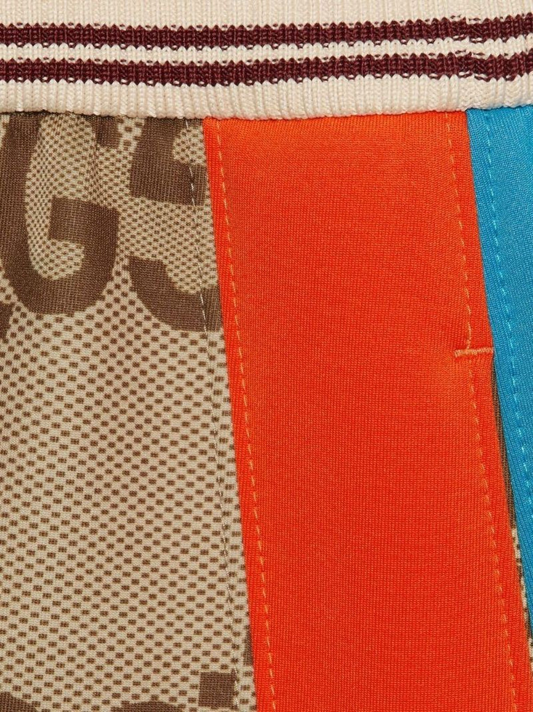 Neutral Gg Monogram Cotton Shorts