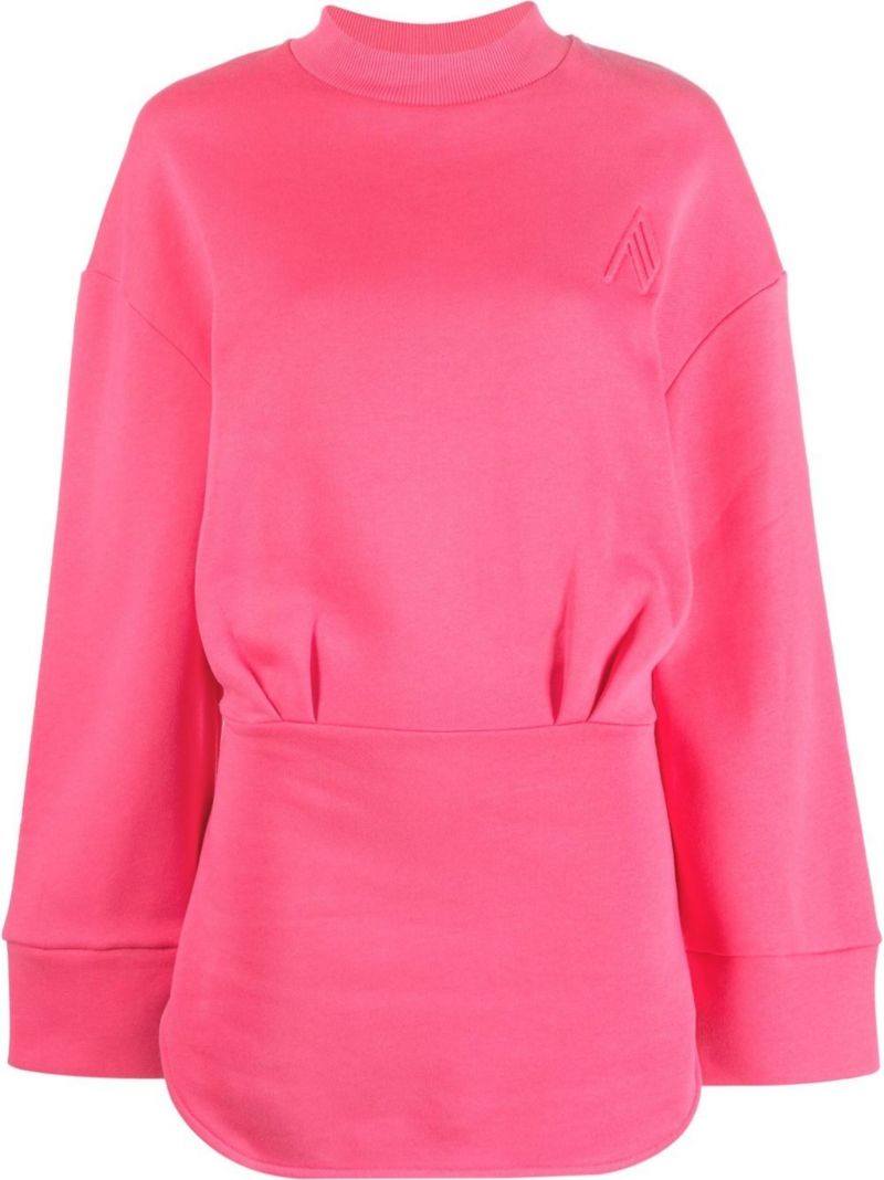 Pink Palmer Cotton Mini Dress