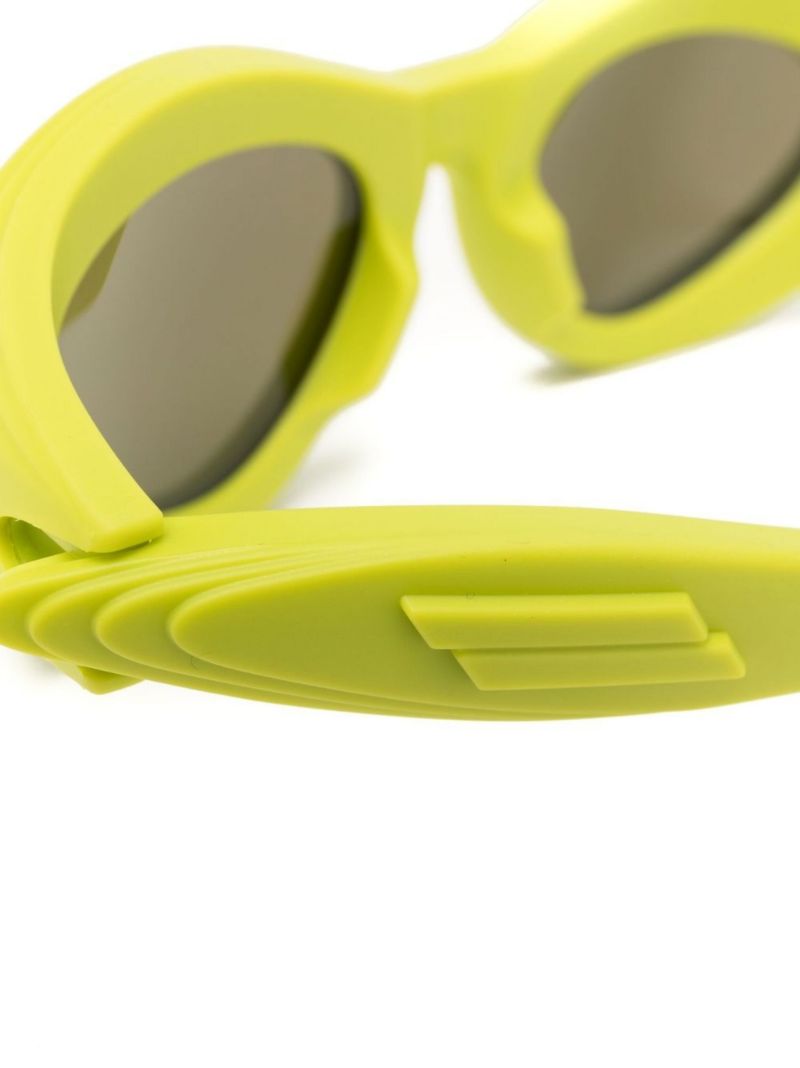 Green Oval Sunglasses