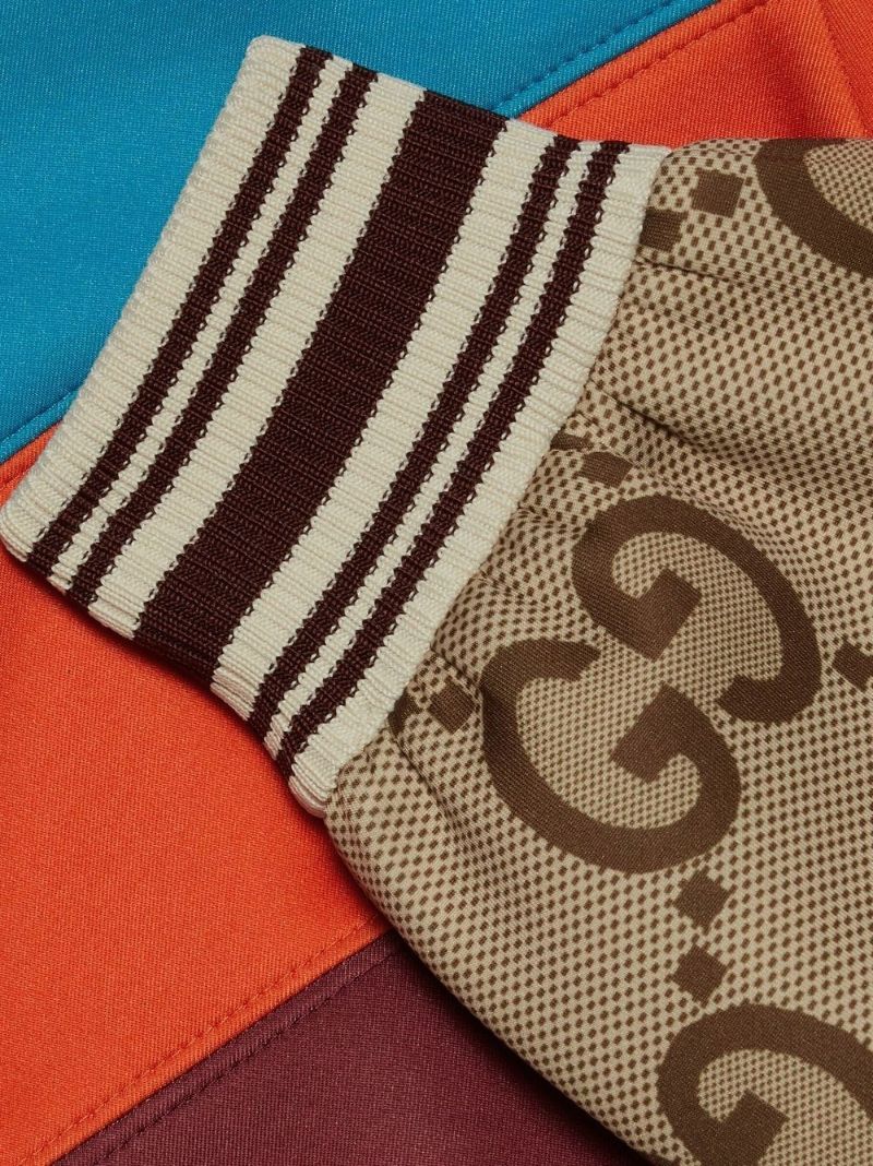 Neutral Jumbo Gg Canvas Zip Jacket