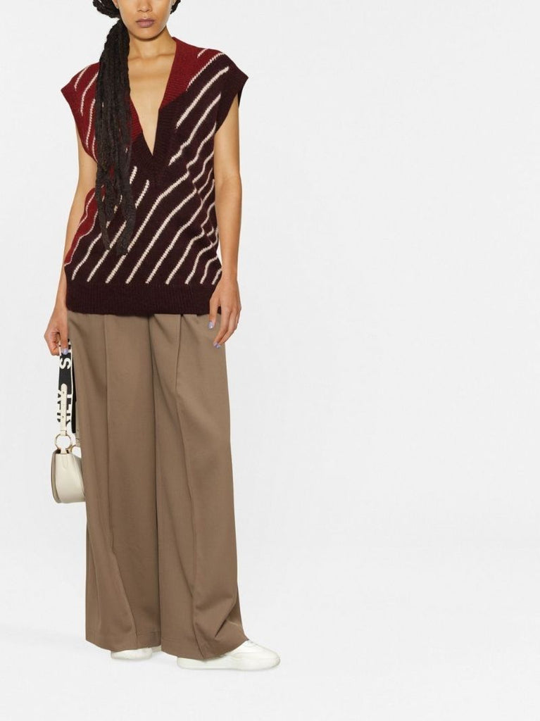 Brown Striped Vest