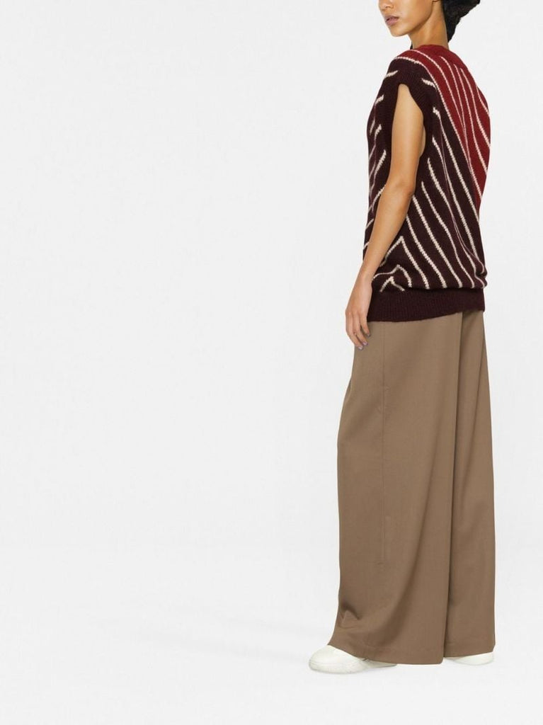 Brown Striped Vest