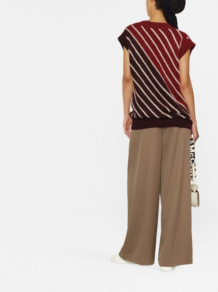 Brown Striped Vest