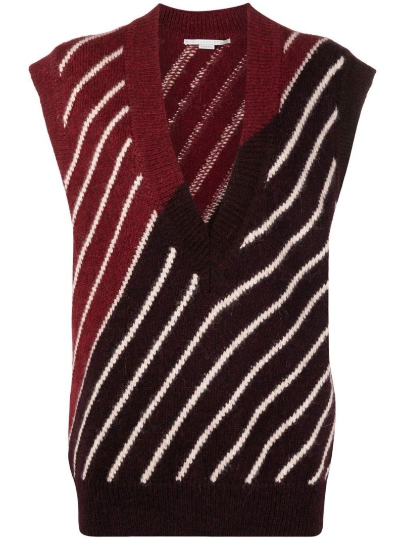 Brown Striped Vest