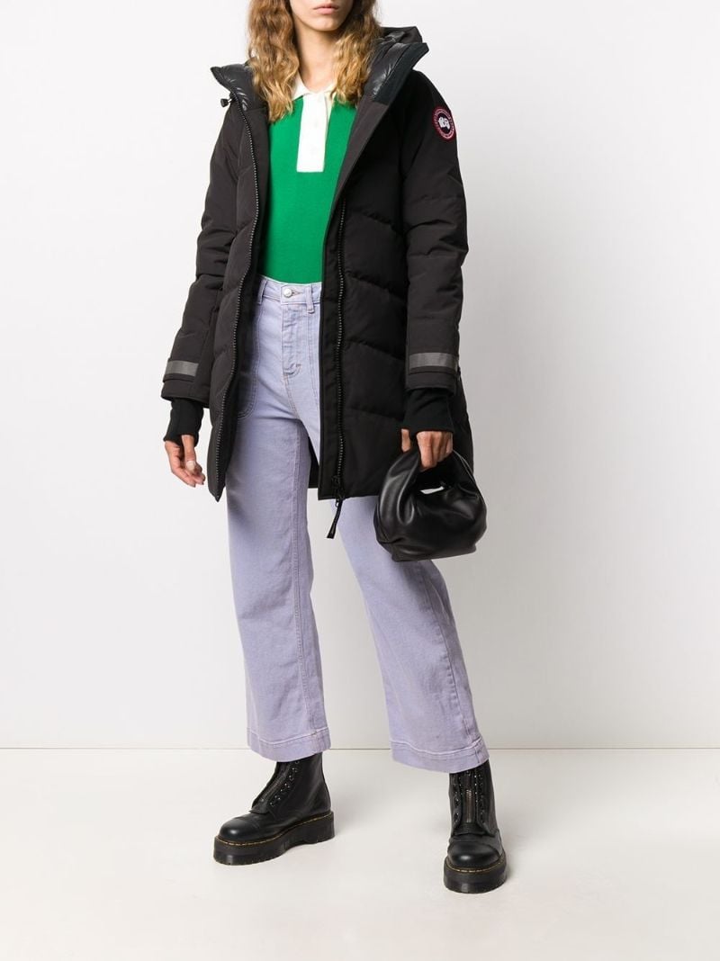 Black Merritt Hooded Parka Coat
