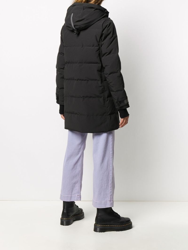 Black Merritt Hooded Parka Coat