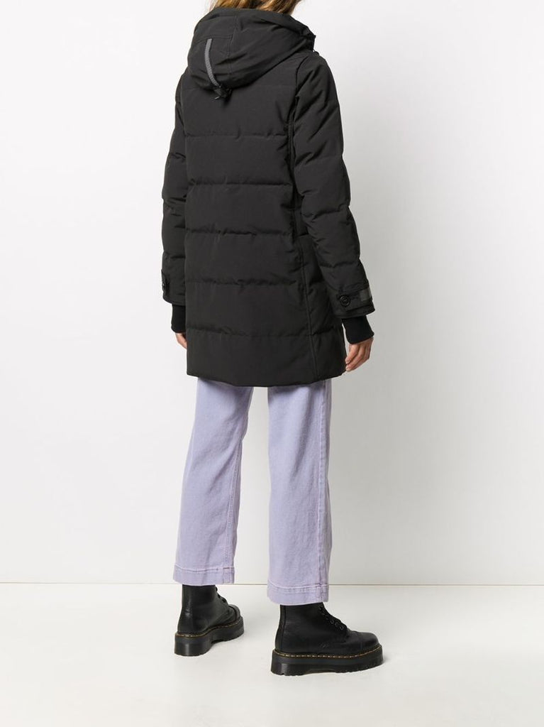 Black Merritt Hooded Parka Coat