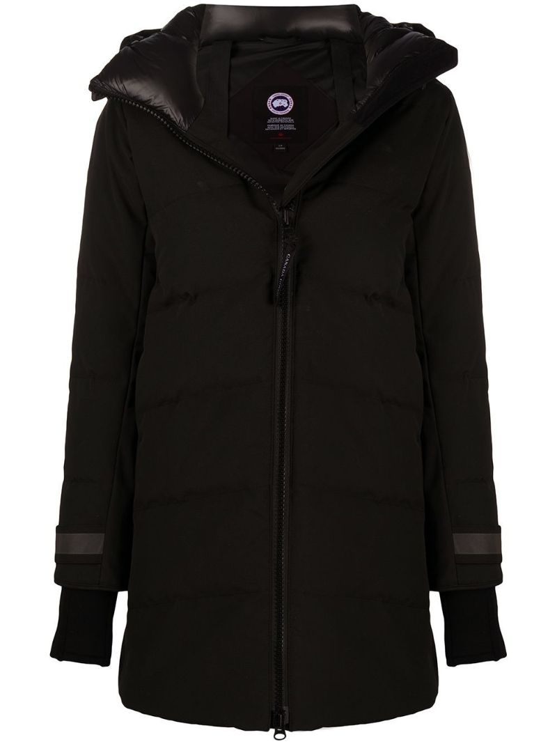 Black Merritt Hooded Parka Coat