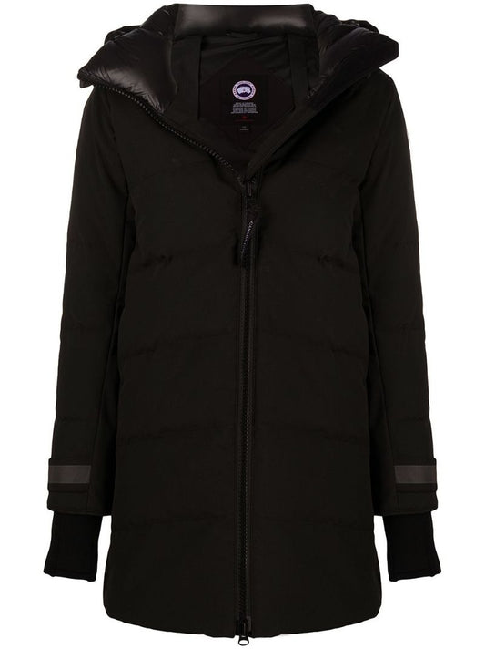 Black Merritt Hooded Parka Coat