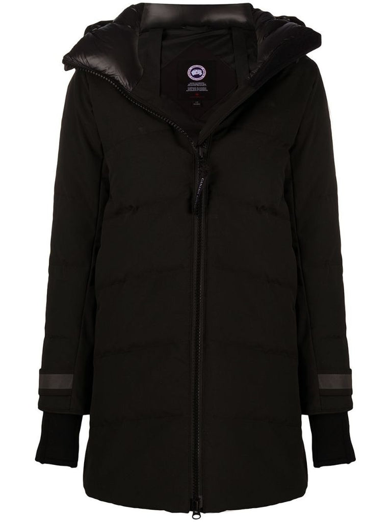 Black Merritt Hooded Parka Coat