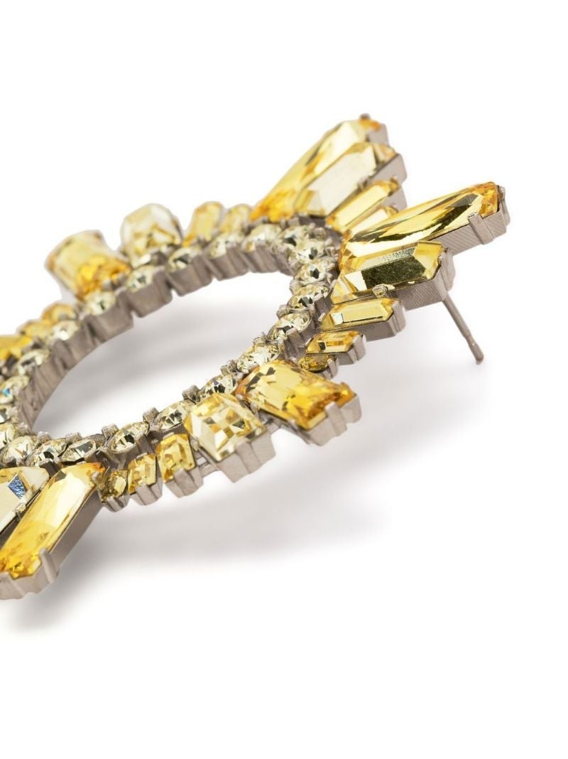 Silver-tone Begum Crystal Earrings