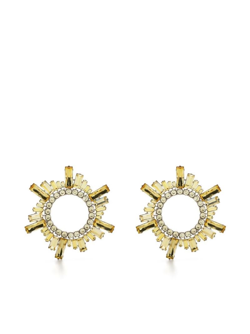 Silver-tone Begum Crystal Earrings