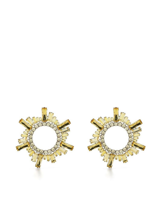 Silver-tone Begum Crystal Earrings