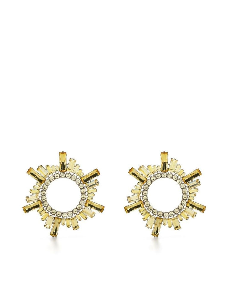 Silver-tone Begum Crystal Earrings
