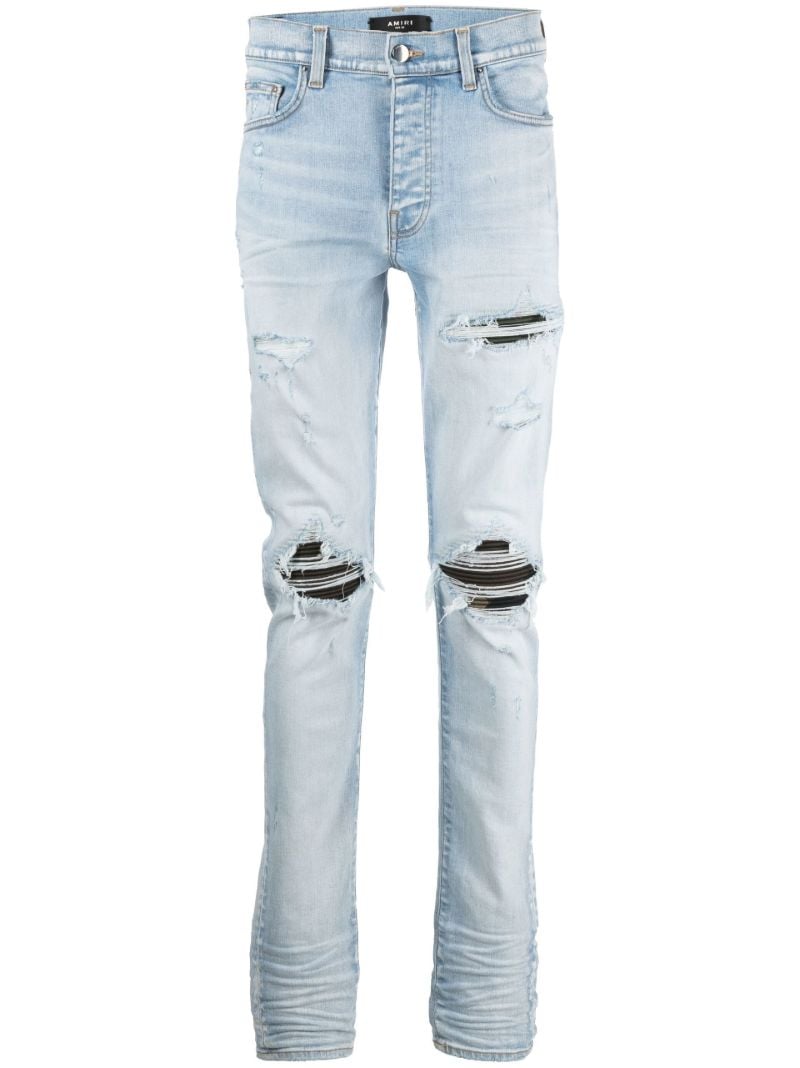 Blue Mx1 Camouflage Skinny Jeans