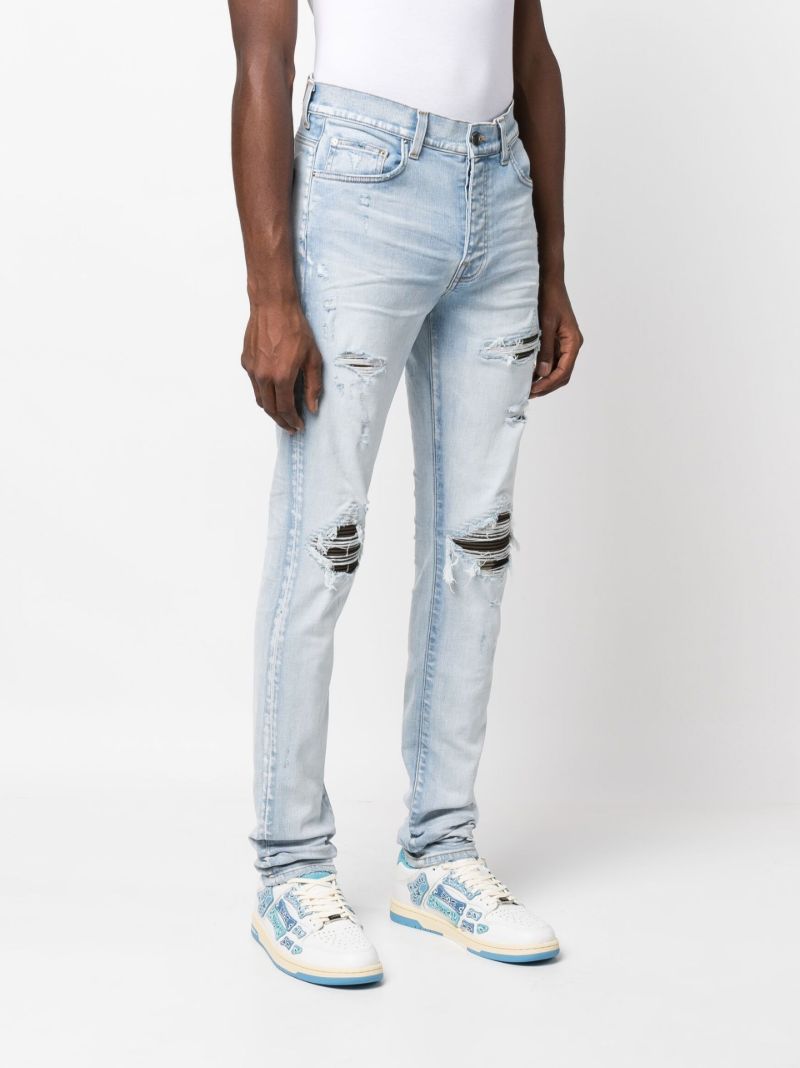 Blue Mx1 Camouflage Skinny Jeans
