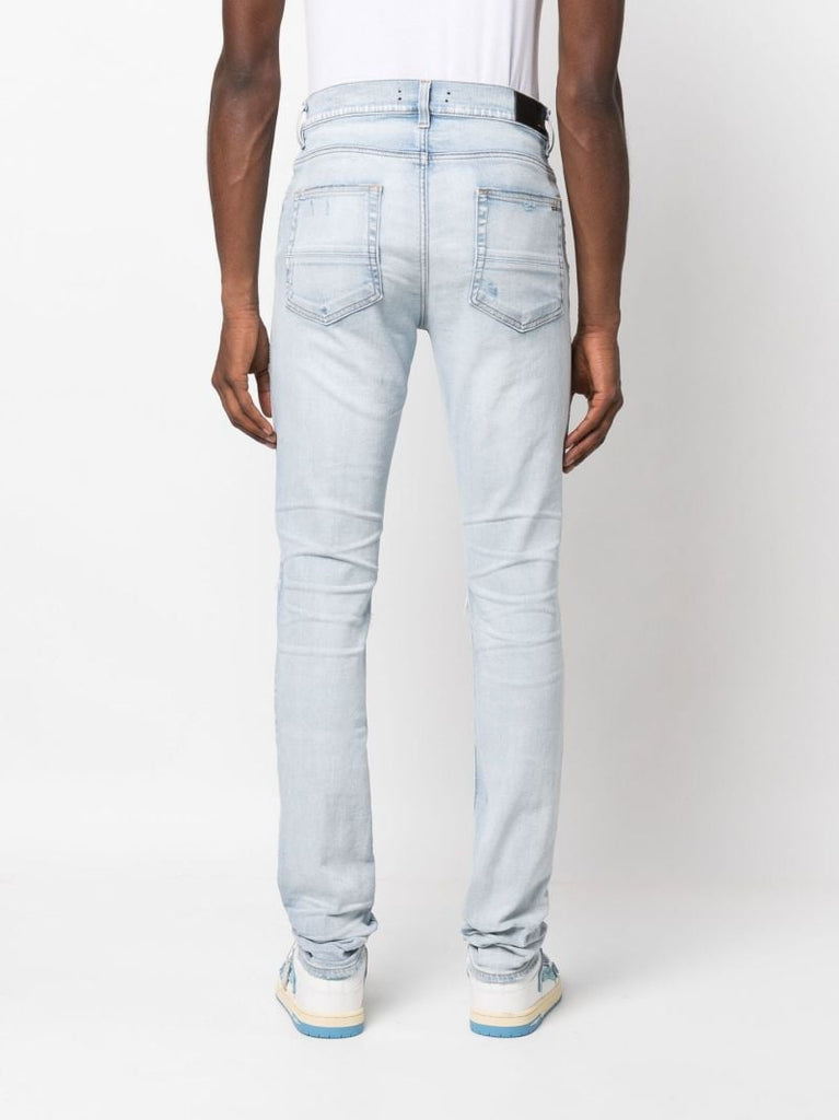 Blue Mx1 Camouflage Skinny Jeans