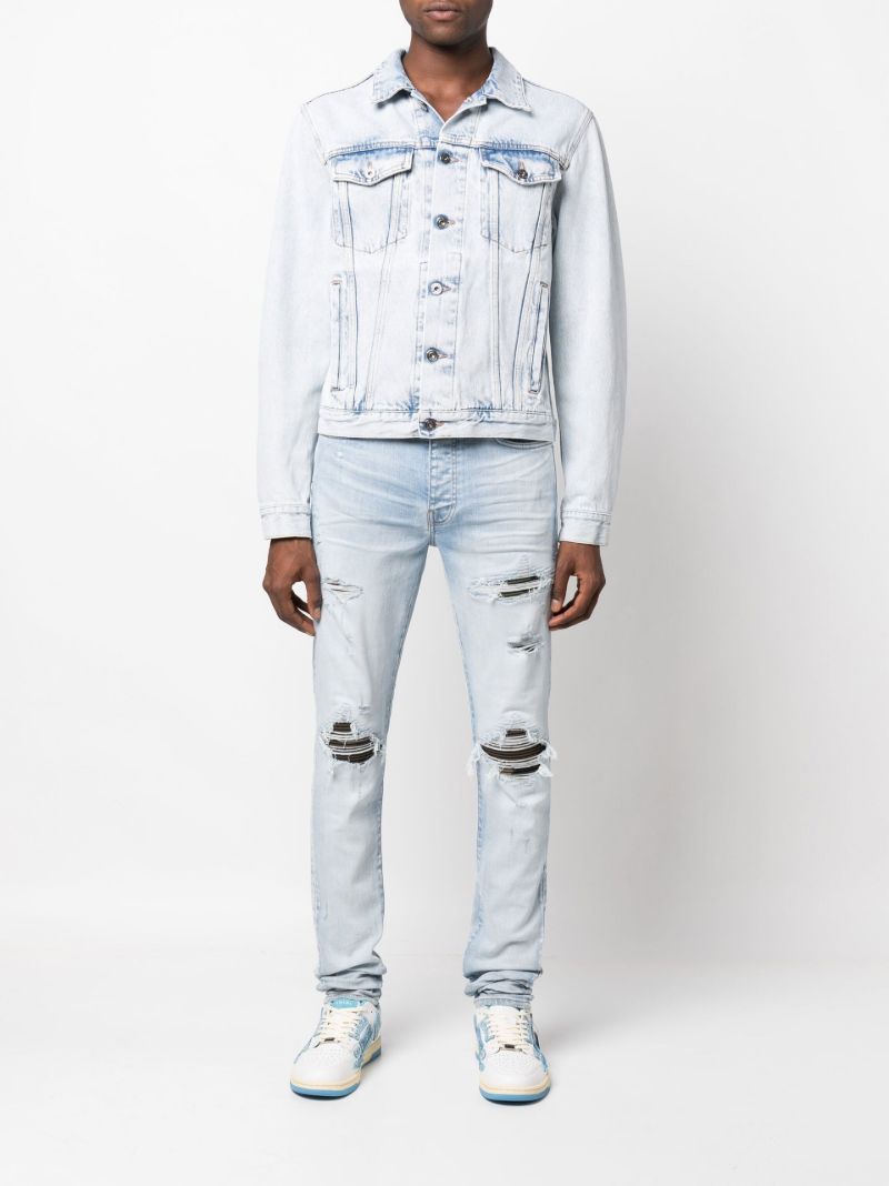Blue Mx1 Camouflage Skinny Jeans