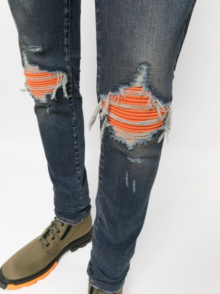 Blue Mx1 Ultra Suede Skinny Jeans