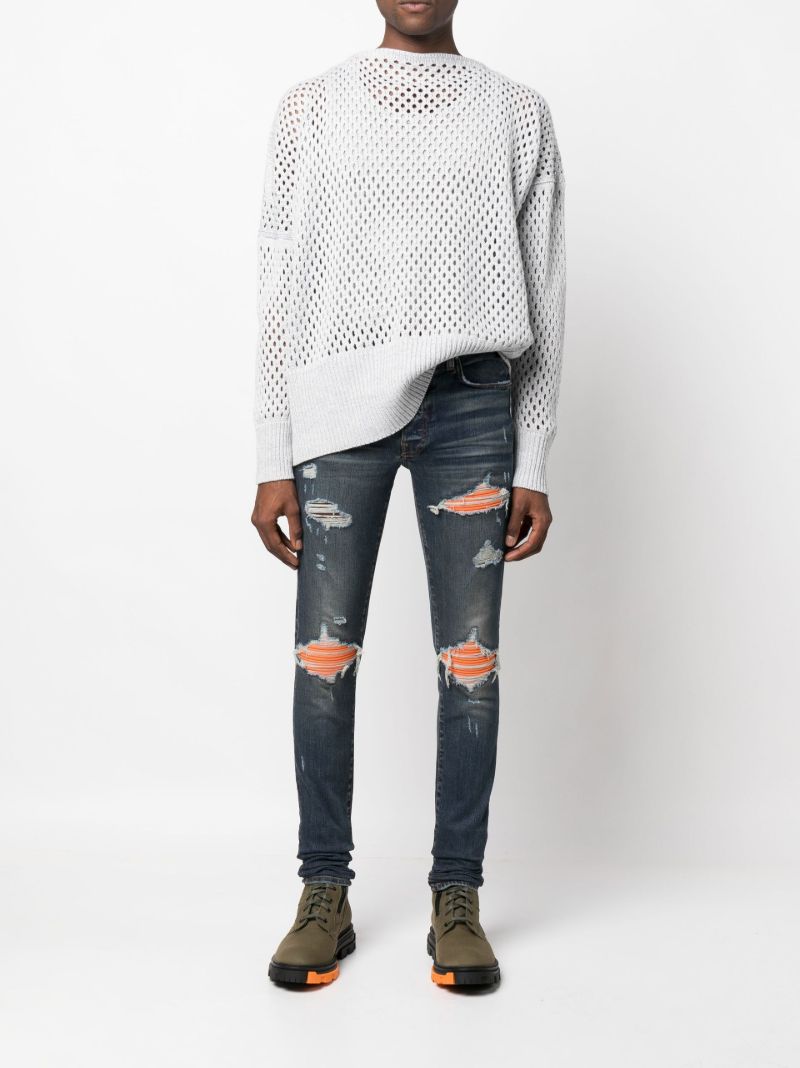 Blue Mx1 Ultra Suede Skinny Jeans