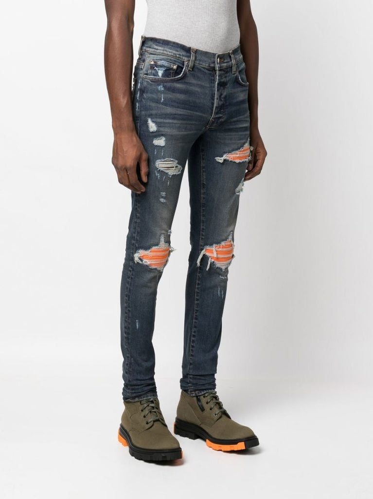 Blue Mx1 Ultra Suede Skinny Jeans