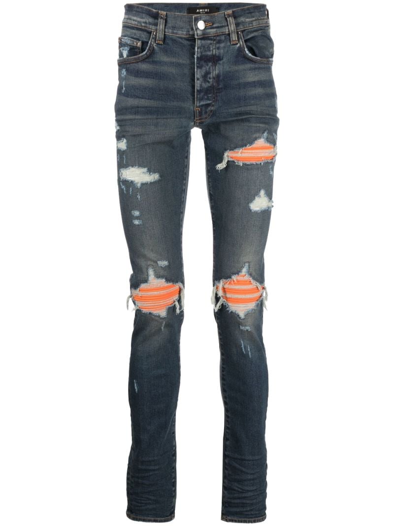Blue Mx1 Ultra Suede Skinny Jeans