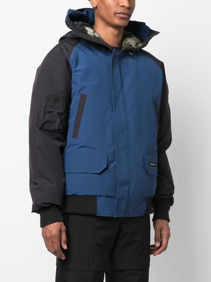 Blue Chilliwack High Neck Bomber Jacket