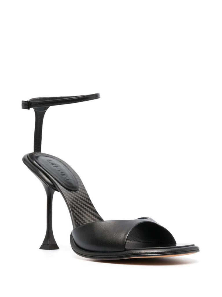 Black Straplight 110 Leather Sandals